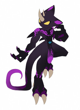 anthro big_penis claws genitals horn male markings nude nude_male penis purple_body solo tail tattoo toe_claws yellow_eyes racinglagxxxn sega sonic_the_hedgehog_(series) espio_the_chameleon black_arms_(sonic) chameleon lizard reptile scalie hi_res