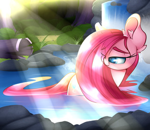 bath female feral solo water wet madacon friendship_is_magic hasbro my_little_pony pinkie_pie_(mlp) earth_pony equid equine horse mammal pony 2015 hi_res
