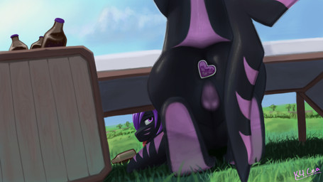 anal anal_penetration anthro balls black_body black_skin butt buttplug buttplug_in_ass buttplug_insertion feet genitals hair looking_at_viewer male nude object_in_ass outside penetration pink_body pink_eyes pink_skin plug_(sex_toy) plug_insertion presenting presenting_hindquarters purple_hair sex_toy sex_toy_in_ass sex_toy_insertion solo tail tongue tongue_out k4cea aquatic fish shark 16:9 hi_res widescreen