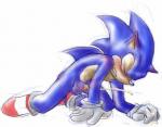 anthro balls biped blue_body blush bodily_fluids clothing cum ejaculation erection eyes_closed footwear foreskin genital_fluids genitals gloves hands-free handwear humanoid_genitalia humanoid_penis male orgasm orgasm_face penis shoes solo gree sega sonic_the_hedgehog_(series) sonic_the_hedgehog eulipotyphlan hedgehog mammal