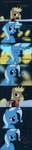 absurd_res alternate_species blue_hair cave comic cutie_mark dialogue digital_media_(artwork) duo earth_pony english_text equid equine fan_character female feral friendship_is_magic fur genie hair hasbro hi_res horn horse long_image male mammal multicolored_hair my_little_pony mythological_creature mythological_equine mythology navitaserussirus open_mouth pony prejudice purple_eyes simple_background snow tall_image text trixie_(mlp) two_tone_hair unicorn