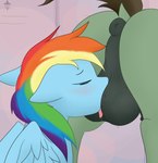 absurd_res anus ball_suck blue_body blue_wings blush butt candel duo ears_back equid equine feathered_wings feathers female feral friendship_is_magic hair hasbro hi_res horse male mammal multicolored_hair my_little_pony mythological_creature mythological_equine mythology oral pegasus pivoted_ears pony rainbow_dash_(mlp) rainbow_hair sex sucking tongue tongue_out wings