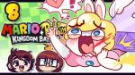 16:9 5_fingers blonde_hair blood blue_eyes blush bodily_fluids clothed clothing cosplay crossover dress drooling duo english_text female fingers fur green_background hair heart_eyes heart_symbol jaltoid_(artist) lagomorph long_ears long_hair mammal mario_bros mario_plus_rabbids_kingdom_battle multicolored_body multicolored_fur nintendo noseless open_mouth pattern_background pictographics pink_clothing pink_pupils pink_tongue pupils rabbid rabbid_peach raving_rabbids rayman_(series) saliva simple_background smasher_(mprkb) speech_bubble text tongue two_tone_body two_tone_fur ubisoft white_body white_fur widescreen youtube