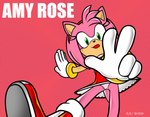 camel_toe clothed clothing dress female hair looking_at_viewer panties pink_body pink_clothing pink_hair pink_panties pink_underwear red_clothing red_dress short_hair solo standing thin_thighs tongue tongue_out underwear upskirt 8horns sega sonic_adventure sonic_the_hedgehog_(series) amy_rose eulipotyphlan hedgehog mammal 2005