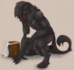 2014 balls beard black_fur bubble facial_hair feline fur hair khajiit looking_at_viewer male mammal muscles nude penis piercing plain_background pose rainbowviking soap solo the_elder_scrolls toned video_games water
Rating: Explicit
Score: 12
User: Chloraak
Date: April 18, 2014