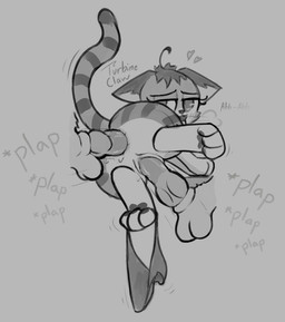 ahoge anal anal_penetration anatomically_correct anatomically_correct_genitalia anatomically_correct_penis animal_genitalia animal_penis anthro anus black_clothing black_panties black_underwear bodily_fluids canine_genitalia canine_penis clothed clothing clothing_around_one_leg curling_toes disembodied_penis double_penetration ear_tuft ears_down emanata faceless_character faceless_male feet female feral genitals hair head_tuft heart_symbol humanoid_genitalia humanoid_vulva male male/female moan motion_lines narrowed_eyes nude offscreen_male panties panties_around_one_leg panties_down partially_clothed paws penetration penis pivoted_ears plap rear_view solo sound_effects tuft underwear underwear_around_one_leg underwear_down unsheathed vaginal vaginal_penetration vulva shatterstone nutmeg_(turbineclaw) canid canine felid feline fox mammal monochrome