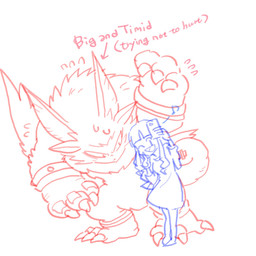 anthro cellphone duo electronics female hair humor long_hair male nervous phone selfie smartphone text timid jemsoon bandai_namco digimon digimon_ghost_game ruri_tsukiyono digimon_(species) human lamortmon mammal monster 1:1 english_text hi_res