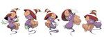 ambiguous_gender clothing ghost_tail gloves hair handwear hat headgear headwear legless not_furry open_mouth purple_body simple_background smile solo white_background koki mario_bros nintendo paper_mario vivian_(mario) humanoid shadow_siren 2011