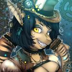 alternative_fashion anthro clock clothing costume facial_piercing female gear hat headgear headwear j-fashion lolita_(fashion) piercing solo steampunk steampunk_lolita victorian zingiber anya_havok fish marine shark 1:1 2017 icon low_res