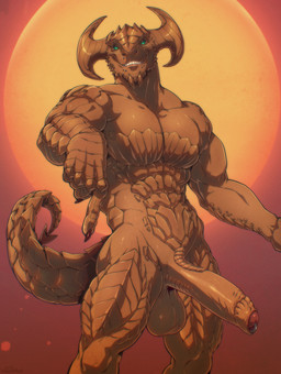anthro aquamarine_eyes balls big_penis claws command_to_kneel commanding_viewer curled_tail dominant dominant_male erection eyebrow_piercing facial_horn facial_piercing facial_spikes foreskin genital_piercing genitals gesture gold_body gold_scales grin grinning_at_viewer hand_gesture horn imminent_oral long_penis looming_over male nude nude_anthro nude_male penis penis_piercing piercing pointing pointing_down prince_albert_piercing scales sharp_teeth smile smiling_at_viewer solo spikes spikes_(anatomy) tail teeth thick_penis kenjiii dungeons_and_dragons hasbro wizards_of_the_coast karthanax dragonborn_(dnd) scalie 2025 hi_res