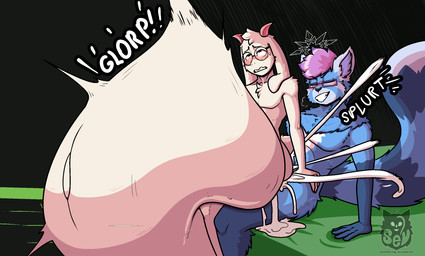 anal anal_penetration anthro anthro_on_anthro anthro_penetrated anthro_penetrating anthro_penetrating_anthro big_penis blue_body blue_fur blush bodily_fluids cum cum_ballooning cum_in_ass cum_inflation cum_inside duo erection eyewear fur genital_fluids genitals glasses hair horn huge_penis hyper hyper_genitalia hyper_penis inflation jet_bulge male male/male male_penetrated male_penetrating male_penetrating_male multicolored_body multicolored_fur nude penetration penile penile_penetration penis penis_in_ass purple_hair sagging_inflation sex smile white_body white_fur sevsartcave deltarune undertale_(series) christopher_(nebtheredpanda) ralsei ailurid bovid caprine goat mammal red_panda 2025 hi_res