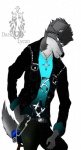 anthro fur grey_body grey_fur hunter male reisjhollycan solo darklycan canid canine canis mammal wolf hi_res