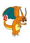 2018 3_fingers 3_toes absurd_res alien ambiguous_gender black_eyes brown_nose charizard claws crossover digital_drawing_(artwork) digital_media_(artwork) disney experiment_(lilo_and_stitch) fangs feet fingers fire flaming_tail flat_colors generation_1_pokemon hi_res hybrid lilo_and_stitch membrane_(anatomy) membranous_wings nintendo open_mouth open_smile orange_body pokemon pokemon_(species) purple_tongue simple_background smile smoke solo tail teeth toe_claws toes tombola1993 tongue white_background white_claws wings yang_(lilo_and_stitch)