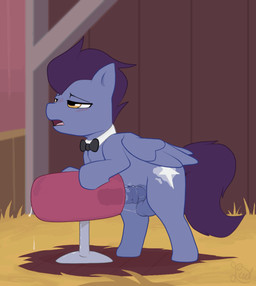 animal_genitalia animal_penis balls barn bodily_fluids bouncing_balls bow_tie breeding_mount clenched_teeth cum cum_string cutie_mark doggystyle equine_genitalia equine_penis feral from_behind_position genital_fluids genitals hay looking_pleasured male masturbation medial_ring penile penile_masturbation penis precum sex solo spread_wings teeth thrusting wings x-ray_view flowerbud hasbro my_little_pony mythology nite_sky equid equine horse mammal mythological_creature mythological_equine pegasus pony animated