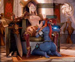 breasts chair duo furniture genitals gynomorph housewife humanoid_genitalia humanoid_penis intersex intersex/intersex kneeling licking melee_weapon oral paladin penile penis penis_lick sex sitting sword text throne tongue tongue_out weapon magniym blizzard_entertainment warcraft blood_elf elf troll_(mythology) troll_(warcraft) 3d_(artwork) blender_(artwork) digital_media_(artwork) english_text hi_res