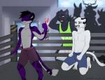audience crowd group male winner wrestling zeltyx zeltyx_(artist) actualityreactor_(copyright) texpelt88_(copyright) alex_moore derek_fellows_(character) riktor_laug_(character) cougar felid feline leopard mammal pantherine hi_res