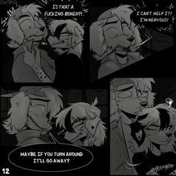 angry anthro closet clothing dialogue erection erection_under_clothing female growling male male/female profanity stuck text trapped shutupjen dante_(shutupjen) ouija_(shutupjen) canid canine canis dalmatian domestic_dog mammal 1:1 better_version_at_source comic english_text hi_res