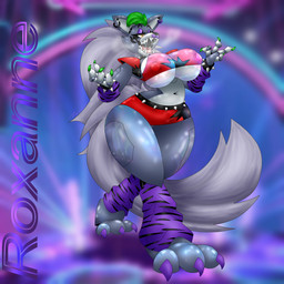 anthro big_breasts biped bodily_fluids breasts claws clothing ear_piercing female female_anthro glistening glistening_body hair huge_breasts long_hair long_tail machine piercing reflection saliva solo steam tail thick_thighs tight_clothing wide_hips passiona_roo five_nights_at_freddy's five_nights_at_freddy's:_security_breach scottgames steel_wool_studios roxanne_wolf animatronic canid canine canis mammal robot wolf 1:1 hi_res