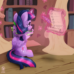 duo female feral golden_oaks_library horn hug library list loose_feather magic male quill scroll telekinesis supersmurgger_(artist) friendship_is_magic hasbro my_little_pony mythology spike_(mlp) twilight_sparkle_(mlp) dragon equid equine mammal mythological_creature mythological_equine mythological_scalie scalie unicorn 1:1 absurd_res hi_res