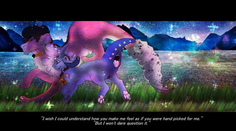 animal_genitalia beanie bell clothing collar detailed_background duo ear_piercing fangs female feral fluffy fully_sheathed fur genitals happy hat headgear headwear hopping male pawpads paws piercing playful running sheath shell star suction tail tail_mouth teeth tentacles text tongue unusual_anatomy unusual_tail vulva wool_(fur) itty-bitty_(artist) nintendo pokemon shoog_(character) thag_(character) aquatic bovid caprine domestic_sheep generation_1_pokemon mammal pokemon_(species) sheep shellder shellder_(slowbro) shoog_(species) slowbro english_text
