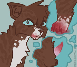 blood blood_on_body bodily_fluids dead_expression death erection feral gore male solo breezepawlt warriors_(book_series) splashtail_(warriors) domestic_cat felid feline felis mammal implied_violence
