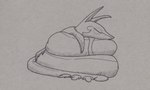 alastor_serperior coiling doesnotexist feral generation_5_pokemon hi_res jewelry male markings monochrome necklace nintendo pen_(artwork) pokemon pokemon_(species) serperior sleeping solo traditional_media_(artwork)