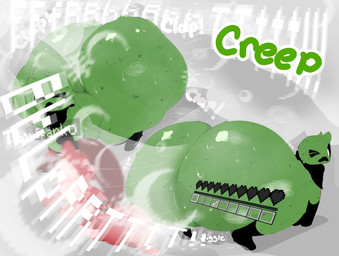 anthro big_butt bodily_fluids butt clapping colorless_fart_cloud death duo erection explosion fart fart_cloud fart_fetish feral huge_butt hyper hyper_butt kerchief male male/male musk sound_effects sweat text sparkothefailure microsoft minecraft mojang nintendo pokemon xbox_game_studios creep_(sparkothefailure) creeper_(minecraft) generation_7_pokemon lycanroc midnight_lycanroc pokemon_(species) 2025 absurd_res character_name digital_media_(artwork) hi_res