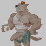 anthro balls biceps genitals humanoid_genitalia humanoid_penis male muscular muscular_anthro muscular_male nipples pecs penis solo tail vein veiny_penis fleshformomo disney gravity_falls mythology stan_pines canid canine mammal mythological_canine mythological_creature were werecanid werecanine werewolf 1:1 hi_res