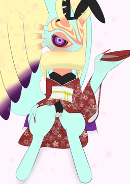 alcohol anthro antlers asian_clothing beverage biped black_sclera blush blush_lines body_blush bottomless bottomless_anthro bottomless_female bunny_costume butt chest_tuft clothed clothing colored_nails costume countershade_torso countershading digitigrade dipstick_tail east_asian_clothing female fingernails floral_print fluffy fluffy_tail fur genitals head_wings holding_object holding_plate holidays horn huge_wings ineffective_clothing japanese_clothing kimono looking_at_viewer markings mouthless multicolored_body multicolored_eyes multicolored_fur nails neck_tuft orange_body orange_fur partially_clothed_anthro partially_clothed_female pink_eyes plate presenting presenting_hindquarters presenting_vulva pupils red_fingernails red_nails sake sake_dish solo tail tail_markings tan_body tan_fur teal_body teal_eyes teal_fur teal_vulva three-quarter_view tuft unusual_wing_placement vulva vulva_blush white_back wings ahab_null kirby_(series) kirby_and_the_forgotten_land new_year nintendo fecto_elfilis alien chinchilla chinchillid mammal rodent starling_(kirby) 2023 absurd_res digital_drawing_(artwork) digital_media_(artwork) full-length_portrait hi_res japanese_description portrait