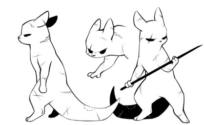 2_toes 3_fingers ambiguous_gender anthro arm_scar big_tail biped bite_mark black_eyes black_nose digitigrade ear_scar eye_scar facial_scar featureless_crotch feet fingers front_view fur holding_melee_weapon holding_object holding_polearm holding_spear holding_weapon leg_scar melee_weapon monotone_body monotone_fur monotone_tail mouthless nude polearm scar scars_all_over semi-anthro side_view simple_background solo spear standing tail tail_scar tapering_tail toes weapon white_background nekoyashiki rain_world videocult hunter_(rain_world) mammal slugcat 2023 black_and_white digital_drawing_(artwork) digital_media_(artwork) full-length_portrait monochrome portrait