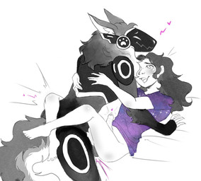 5_fingers anal anal_penetration anthro anthro_on_top anthro_penetrating anthro_penetrating_human anthro_penetrating_male blush bottomless bottomless_anthro bottomless_human chest_tuft clothed clothing cybernetics duo erection fingers fluffy fluffy_tail footprint foreskin genitals gloves_(marking) hair hand_on_another's_back heart_symbol human_on_anthro human_on_bottom human_penetrated inner_ear_fluff interspecies leg_wrap legs_around_partner light_body light_skin long_hair looking_at_another looking_at_partner looking_pleasured lying machine male male/male male_anthro male_human male_on_anthro male_on_human male_penetrated male_penetrating male_penetrating_human male_penetrating_male markings motion_lines neck_bulge on_back open_mouth open_smile paw_symbol pawprint penetration penile penile_penetration penis penis_in_ass ruff screen screen_face sex shirt simple_background smile tail topwear tuft xenophilia rainnpaper alien cyborg human mammal protogen 2024 hi_res restricted_palette