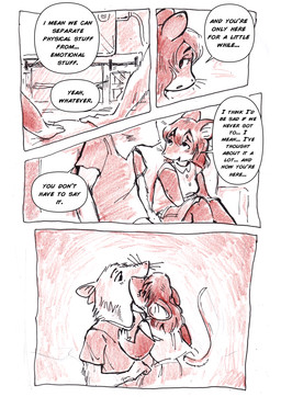 anthro biped cellphone clothed clothing dialogue duo electronics female fur hair kissing male male/female phone size_difference smaller_female smartphone speech_bubble text bedupolker mariella_mazatzal rusty_reavis cricetid deer_mouse mammal mouse murid murine rodent comic english_text hi_res trans_(lore) trans_man_(lore)