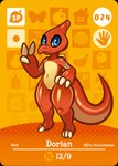 3_fingers 3_toes amiibo_card anthro arturfox blue_eyes card charmeleon dorian_(bds_charmeleon) feet fingers generation_1_pokemon hi_res male nintendo pokemon pokemon_(species) red_body solo tail toes