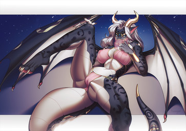 anthro armor bedroom_eyes blue_eyes bracers breasts camel_toe claws clothed clothing female finger_claws genderfluid genitals gold_(metal) gold_jewelry hair harem_outfit horn jewelry looking_at_viewer membrane_(anatomy) membranous_wings narrowed_eyes nipples reclining_pose scales seductive simple_background solo spots spread_legs spreading tail translucent translucent_clothing veil vulva wings kouseykai mythology aura_(aurasentinel) altynshine_dragons dragon felid hybrid mammal mythological_creature mythological_scalie pantherine scalie snow_leopard nonbinary_(lore)