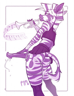 animal_genitalia animal_penis anthro balls big_flare big_penis bodily_fluids bottomwear brass_instrument butt clothed clothing clothing_around_legs crop_top cum equine_genitalia equine_penis femboy flared_penis footwear genital_fluids genitals ineffective_clothing knee_highs legwear lipstick long_penis looking_at_viewer makeup male mohawk musical_instrument musical_symbol panties panties_around_legs partially_clothed penis piercing presenting presenting_penis shirt simple_background skirt socks solo symbol topwear trumpet underwear underwear_around_legs wind_instrument ralek alhazred_(ralek) equid equine mammal zebra digital_media_(artwork) hi_res monochrome portrait signature sketch three-quarter_portrait