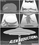 alien_abduction anthro balls base_three_layout big_balls big_penis blockage_(layout) count day_count different_sound_effects five_frame_image flash_(sound_effect) flying_saucer four_frame_grid genitals horizontal_blockage huge_balls huge_penis hyper hyper_balls hyper_genitalia hyper_penis kidnapping male number onomatopoeia penis sleeping snoring solo sound_effects suspended_by_balls text three_row_layout tractor_beam ufo vowelless vowelless_sound_effect zzz thewilldpink no_nut_november jeffrey_taggart hyena mammal absurd_res comic english_text hi_res meme monochrome