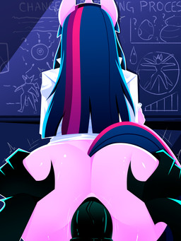 animal_genitalia animal_penis anthro bottomless bottomless_anthro bottomless_female butt chalkboard clothed clothed_female clothing duo equine_genitalia equine_penis female first_person_view genitals hair hand_on_butt horn inside male male_pov medial_ring partial_nudity penetration penis purple_hair sex tail vaginal xan-gelx friendship_is_magic hasbro my_little_pony mythology drone_(mlp) twilight_sparkle_(mlp) changeling_(mlp) equid equine mammal mythological_creature mythological_equine unicorn 3:4 hi_res
