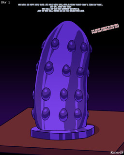 big_dildo dialogue dildo dirty_talk furniture huge_dildo offscreen_character purple_dildo sex_toy table text zero_pictured cuchuflin 2025 absurd_res artist_name comic english_text hi_res