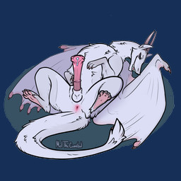 animal_genitalia animal_penis anus balls equine_genitalia equine_penis erection feral fur genitals horn looking_at_viewer lying male male_feral medial_ring membrane_(anatomy) membranous_wings on_back open_mouth open_smile penis pink_penis presenting sheath simple_background smile solo spread_legs spreading tail teeth tongue transparent_background white_body white_fur wings meldritchhorror mythology dragon furred_dragon furred_scalie mythological_creature mythological_scalie scalie 1:1 2020 alpha_channel hi_res