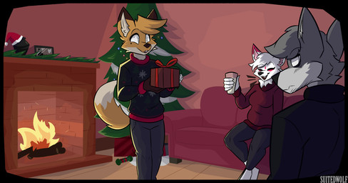 5_fingers anthro big_tail biped black_bottomwear black_clothing black_nose black_pants black_sweater black_topwear blush blush_lines bottomwear breasts brown_ears brown_nose cheek_tuft chimney christmas_clothing christmas_decorations christmas_lights christmas_sweater christmas_topwear christmas_tree claws clothing container cremation_urn crossed_legs cup curled_tail detailed_background dipstick_ears dipstick_tail drinking_glass ear_markings embarrassed eye_bags eye_contact eyebrow_through_hair eyebrows eyelashes facial_tuft family_photo family_portrait fangs female fingers fire footwear fur furniture gift gift_bow gift_tag gift_wrapped glass glass_container glass_cup grey_body grey_ears grey_fur grey_inner_ear group hair head_tuft holding_gift holding_glass holding_object holidays humanoid_hands humor inner_ear_fluff inside looking_at_another looking_at_viewer male markings milk mole_(marking) multicolored_body multicolored_ears narrowed_eyes neck_tuft offscreen_character open_mouth orange_body orange_fur pants picture_frame pink_inner_ear pipe_bomb plant pupils raised_eyebrows red_clothing red_ears red_eyes red_sofa red_sweater red_topwear sitting slit_pupils smile smiling_at_another socks sofa sparkles sparkling_eyes standing sweater tail tail_markings tail_tuft teeth text topwear translucent translucent_hair tree trio tuft two_tone_body ugly_sweater urn visual_humor white_body white_clothing white_eyes white_footwear white_fur white_inner_ear white_sclera white_socks worried suitedwolfie christmas balthy's_mom_(suitedwolfie) balthy_(suitedwolfie) k_(suitedwolfie) canid canine canis fox japanese_fox mammal northwestern_wolf red_fox true_fox wolf 2025 character_name digital_drawing_(artwork) digital_media_(artwork) hi_res shaded watermark mother_(lore) mother_and_child_(lore) mother_and_son_(lore) parent_(lore) parent_and_child_(lore) parent_and_son_(lore) son_(lore)