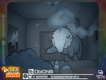 ambiguous_gender bedding bedroom blanket blush blush_stickers duo erection eyes_closed feral first_person_view fish_eye_view genitals human_pov humanoid_genitalia humanoid_penis imminent_sex interspecies male male_pov mostly_offscreen_male night night_vision penis pokephilia poster pubes sex sleep_sex sleeping smoke obscenecanary new_pokemon_snap nintendo pokemon pokemon_snap prof_blanc's_sex_safari braixen generation_5_pokemon generation_6_pokemon human humanoid mammal musharna pokemon_(species) 4:3 absurd_res greyscale hi_res monochrome