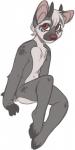 anthro anthrofied biped chest_tuft fur hair head_tuft hooves horn looking_at_viewer male nude sitting solo tuft jean_(artist) neopets deer ixi_(neopets) mammal neopet_(species) colored hi_res