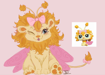 accessory ambiguous_gender antennae_(anatomy) bow_ribbon feral furgonomics hair_accessory hair_bow hair_ribbon insect_wings lepidopteran_wings mane one_eye_closed pawpads paws ribbons round_ears sitting smile solo tail tail_accessory tail_bow tail_ribbon tail_tuft tuft wings wink jaymesdoodles hasbro littlest_pet_shop lps_2608 fairy felid lion mammal pantherine hi_res