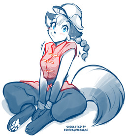 anthro barefoot biped blue_eyes blush blush_lines bottomwear braided_hair breasts claws clothed clothed_anthro clothed_female clothing digitigrade feet female female_anthro fingers fully_clothed fully_clothed_anthro fully_clothed_female fur hair looking_at_viewer pawpads paws simple_background sitting solo tail teapot toe_claws toes topwear wet_hair conditional_dnp tom_fischbach twokinds mike_(twokinds) canid canine fox keidran mammal 2026 digital_drawing_(artwork) digital_media_(artwork) english_description full-length_portrait hi_res partially_colored portrait sketch