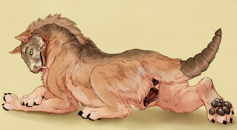 all_fours animal_genitalia animal_vulva anus black_anus black_vulva brown_body brown_fur brown_scales butt canine_genitalia canine_vulva claws clitoris crouching fangs female feral fluffy fur fur_and_scales gaping gaping_vagina genitals green_eyes grey_body grey_scales inner_ear_fluff looking_aside looking_at_viewer nude pawpads presenting presenting_vulva quadruped raised_tail rattle_(anatomy) scales solo tail tail_anus tan_body tan_fur teeth toe_claws tuft vulva marjani fallout microsoft canid canine canis coyote hybrid mammal night_stalker_(fallout) pit_viper rattlesnake reptile scalie snake viper 2016