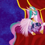 blue_background crown cutie_mark duo eyes_closed feathered_wings feathers female feral fur hair headgear horn long_hair multicolored_hair pink_eyes princess purple_body purple_fur purple_hair royalty simple_background sleeping smile tail tiara two_tone_hair wings fauxsquared friendship_is_magic hasbro my_little_pony mythology princess_celestia_(mlp) twilight_sparkle_(mlp) equid equine mammal mythological_creature mythological_equine unicorn winged_unicorn 1:1 2012 absurd_res digital_media_(artwork) hi_res