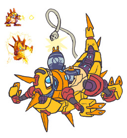 anthro battery breasts cybernetics female machine outlet plug power_cord solo unusual_breasts woodhouse3d capcom mega_man_(series) mega_man_zx cyborg eulipotyphlan hedgehog mammal reploid robot hi_res