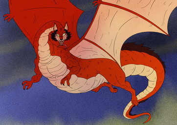 claws dragon_wings feral flying forked_tongue fur glowing long_neck long_tail looking_at_viewer male midair nude open_mouth scales solo tail tongue tongue_out wings reagan700 j._r._r._tolkien middle-earth_(tolkien) mythology the_hobbit smaug dragon mythological_creature mythological_scalie scalie 2026 hi_res