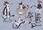 3_fingers 4_ears 4_toes ambiguous_anthro ambiguous_gender anthro armor arms_bent avalon_(avali_homeworld) backpack bent_legs binoculars biped black_body black_claws black_eyes black_feathers black_toe_claws bodily_fluids bottomless bottomless_ambiguous bottomless_anthro box butt cardboard cardboard_box chest_tuft claws clothed clothed_ambiguous clothed_anthro clothing container crotch_tuft digitigrade dipstick_tail facial_tuft falling feather_tuft feathers featureless_chest featureless_crotch feet finger_claws fingers footwear furgonomic_footwear furgonomic_headwear furgonomics glistening glistening_eyes gun headgear headwear helmet holding_assault_rifle holding_gun holding_melee_weapon holding_object holding_polearm holding_ranged_weapon holding_scythe holding_weapon in_box in_container looking_aside markings melee_weapon midair mouth_closed multi_ear multicolored_body multicolored_feathers multicolored_tail multicolored_wings nervous nervous_sweat no_pupils nude_ambiguous nude_anthro one_leg_up polearm pose raised_leg ranged_weapon red_body red_feathers red_markings red_sclera running scythe shadow short_snout snout solo spread_legs spreading standing sweat sweatdrop tail tail_markings toe_claws toes topwear tuft underfluffies visor walking weapon white_body white_feathers white_tail_tip winged_arms wings horizon_(artist) avali avian 2024 absurd_res digital_drawing_(artwork) digital_media_(artwork) flat_colors hi_res multiple_images