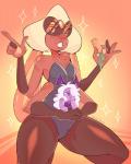 4_arms blush breasts bunny_costume carrot clothed clothing costume duo eyewear female food hair larger_female lingerie macro micro multi_arm multi_limb not_furry plant size_difference smaller_female solo_focus sunglasses teddy_(clothing) vegetable white_hair tentabat cartoon_network steven_universe amethyst_(steven_universe) sardonyx_(steven_universe) alien alien_humanoid amethyst_(gem_species) gem_(species) gem_fusion humanoid quartz_(gem_species) digital_media_(artwork)